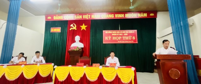 HĐND xã Kim Hoa khóa II tổ chức thành công kỳ họp thứ 8.